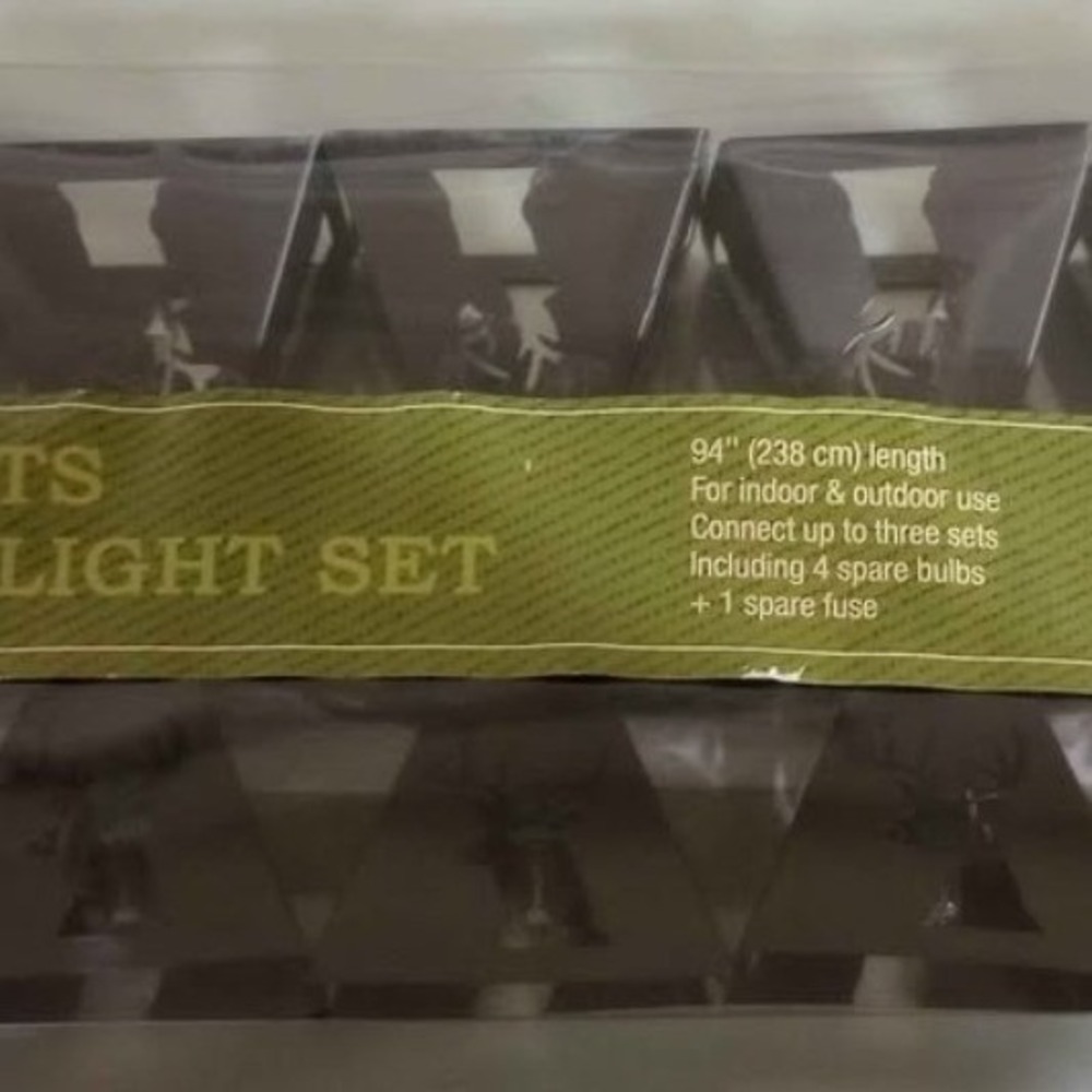 10 Lights String Light Set Metal Deer Silhouette Lanterns Indoor Outdoor 94"